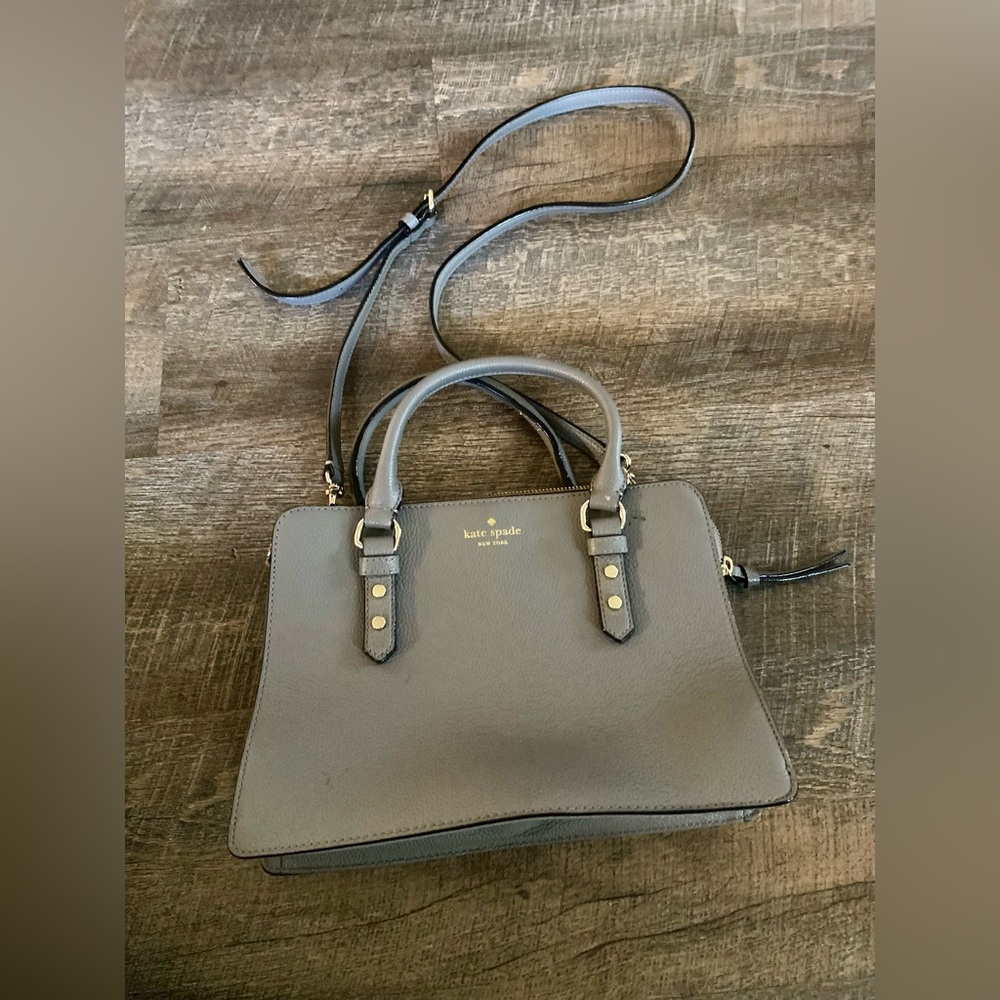 Kate Spade Robin Egg Blue Leather Mulberry Street Lise Satchel Crossbody Purse